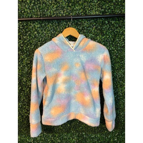 Athleta Girl So Snug Printed Sherpa Hoodie Wonderland  Size Large/12 - Picture 1 of 5